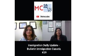 Immigration Daily Update - Bulletin Immigration Canada #39